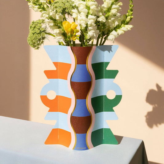 Giza Paper Vase, Flower Vase & Card Set