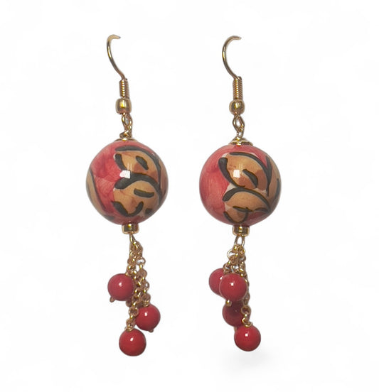 Ceramic + Beaded Earrings | Handmade in Sicily