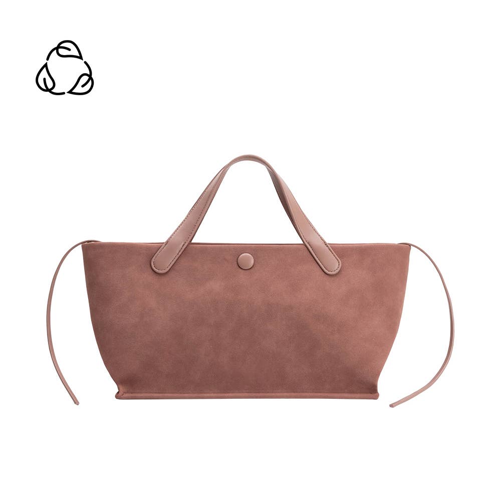 Recycled Vegan Suede Tote Bag | Mauve