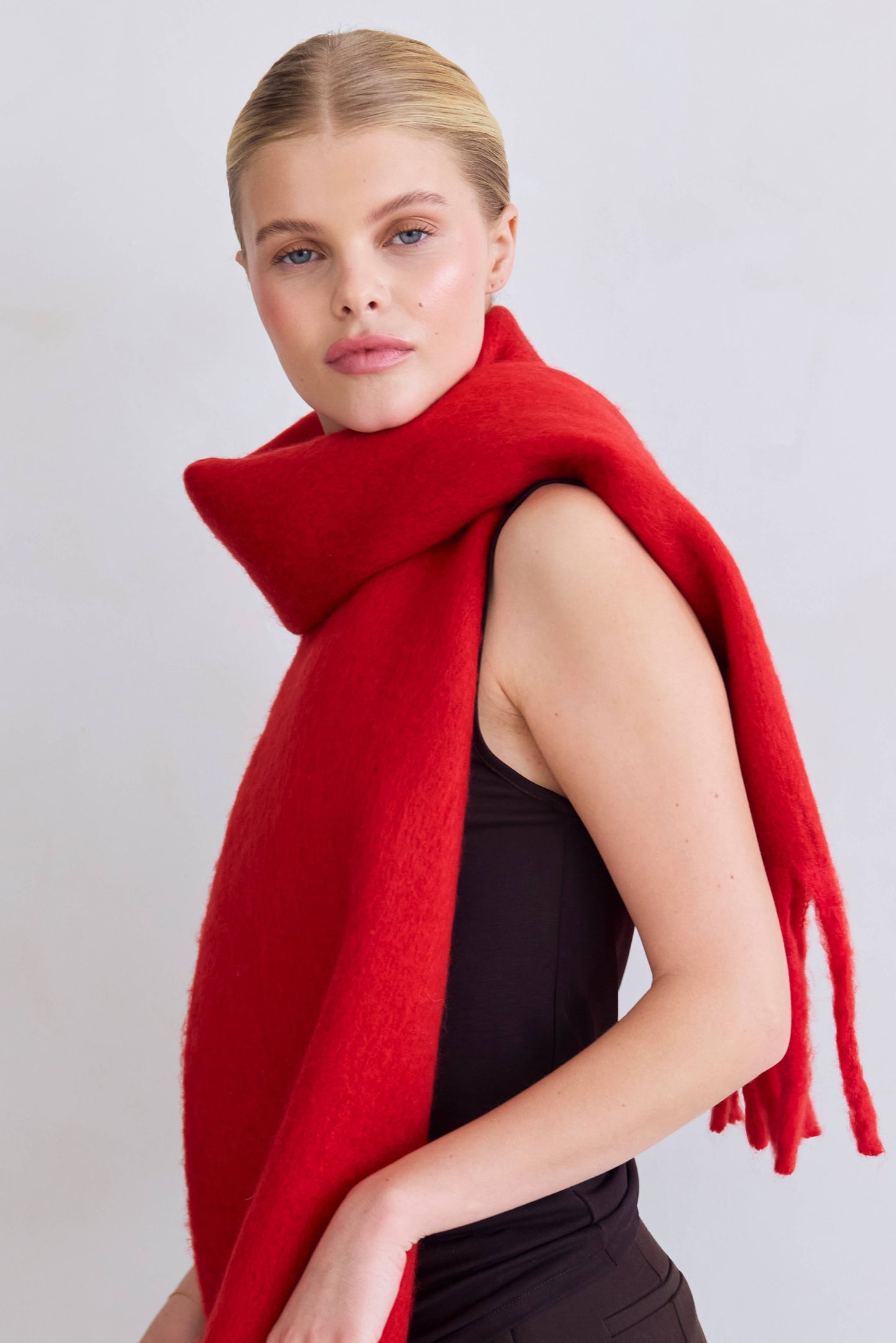 Ultra Soft Recycled Scarf | Crimson Red
