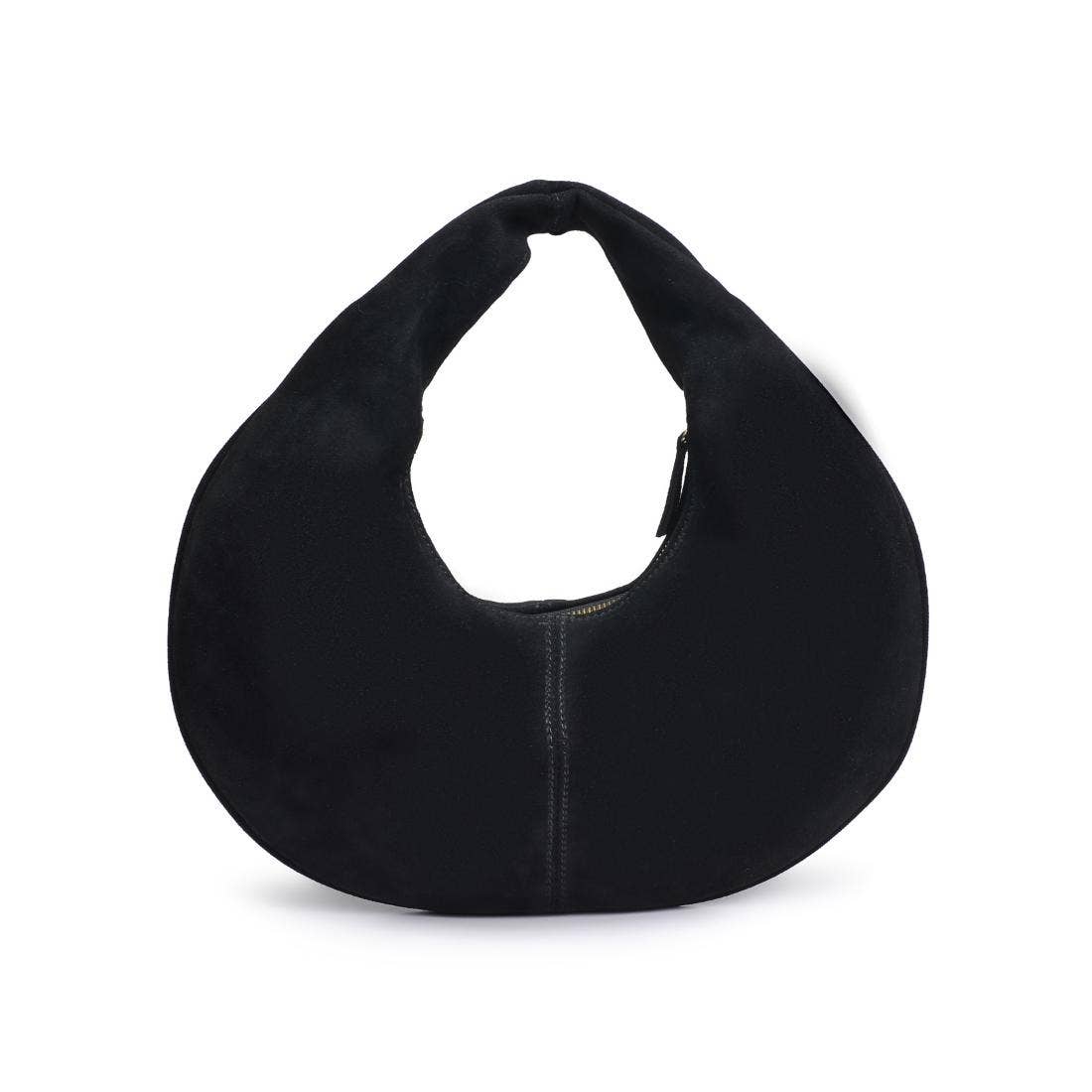 Genuine Suede Leather Hobo | Black
