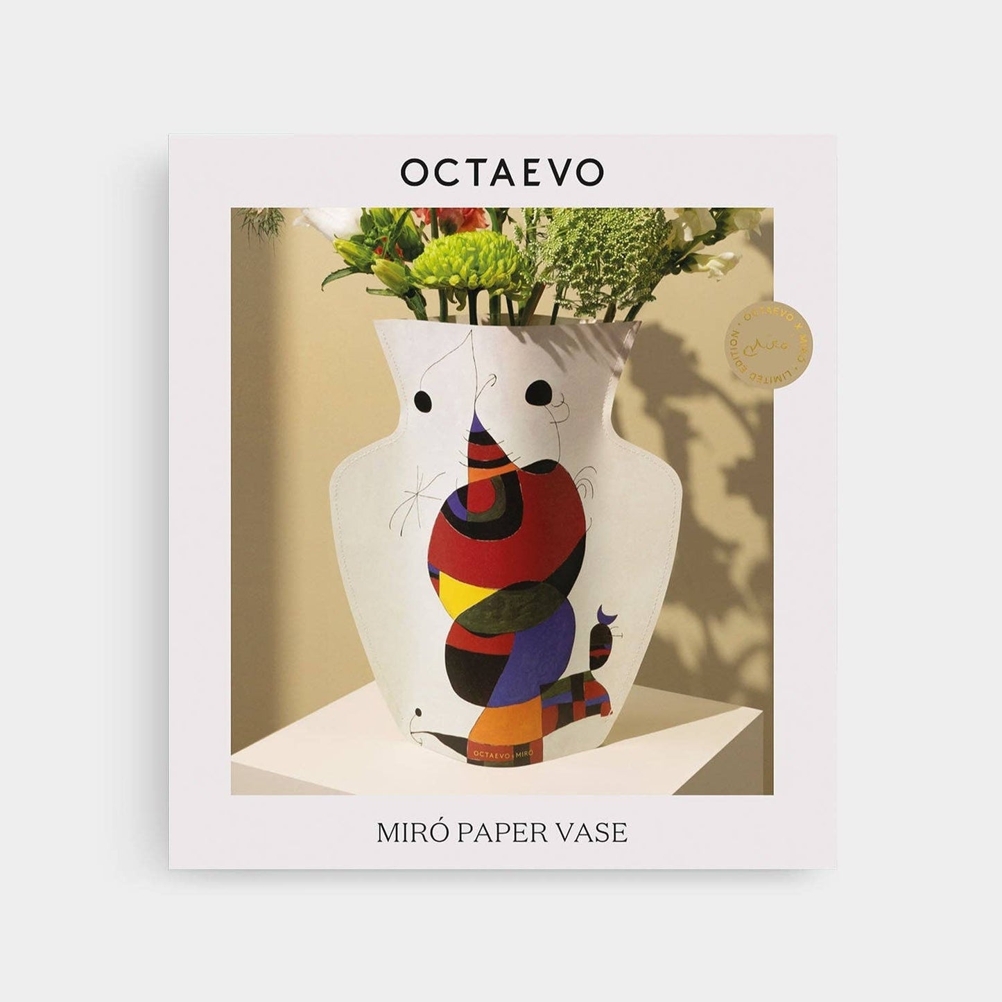 Miró Paper Vase | Ivory, Flower Vase & Card Set