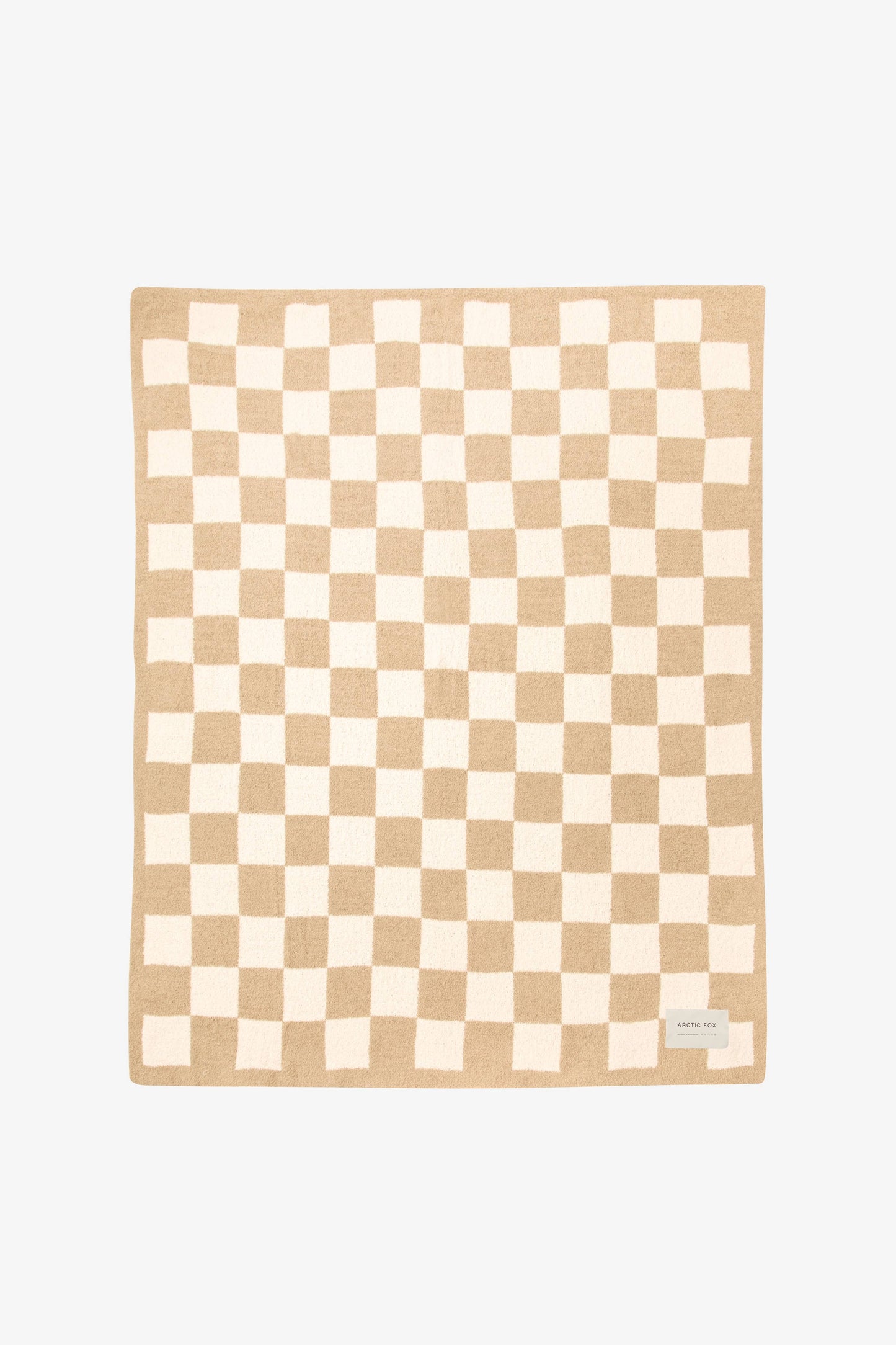 100% Recycled Throw | Beige Check