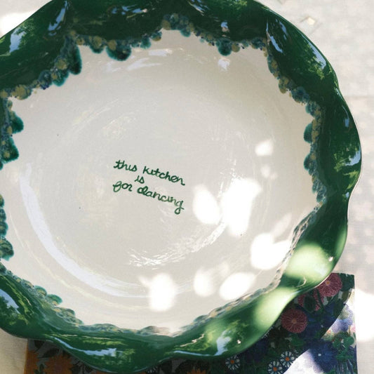Hand Painted Scalloped Pasta Bowl | This Kitchen Is for Dancing