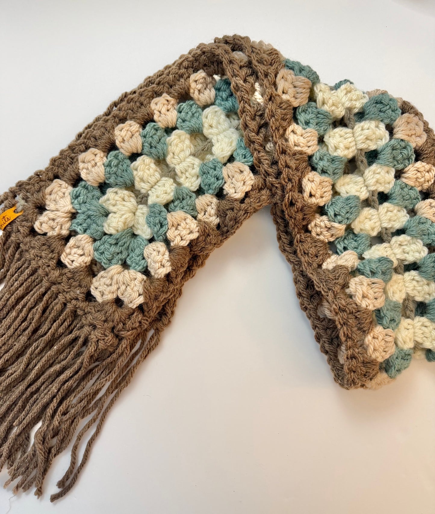 Handmade Crochet Swirl Granny Scarf
