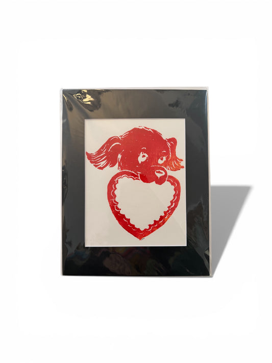 Matted Art Print | Valentine Animals