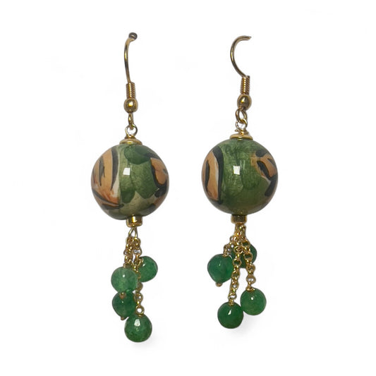 Ceramic + Beaded Earrings | Handmade in Sicily