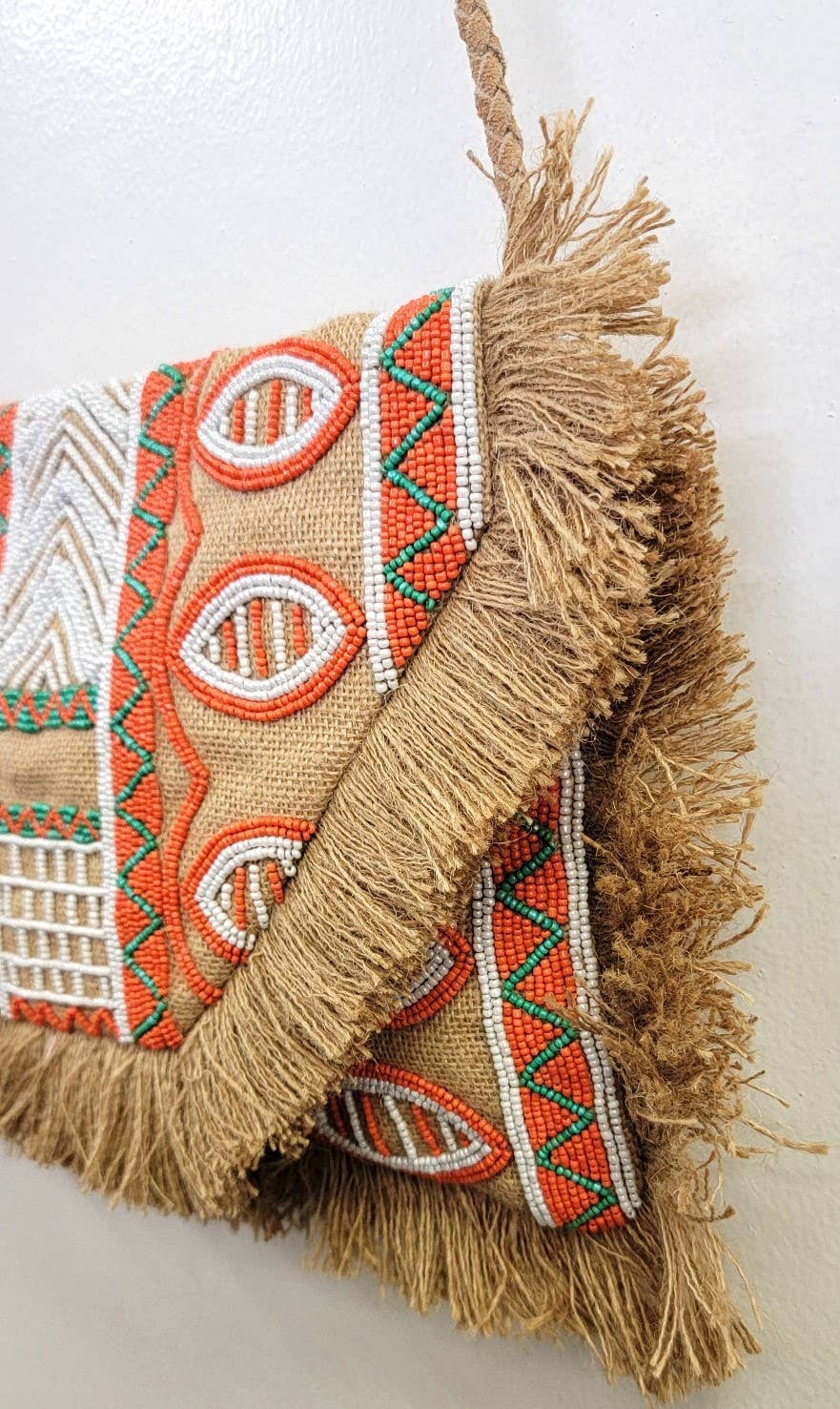 Boho Leather Crossbody Clutch Bag