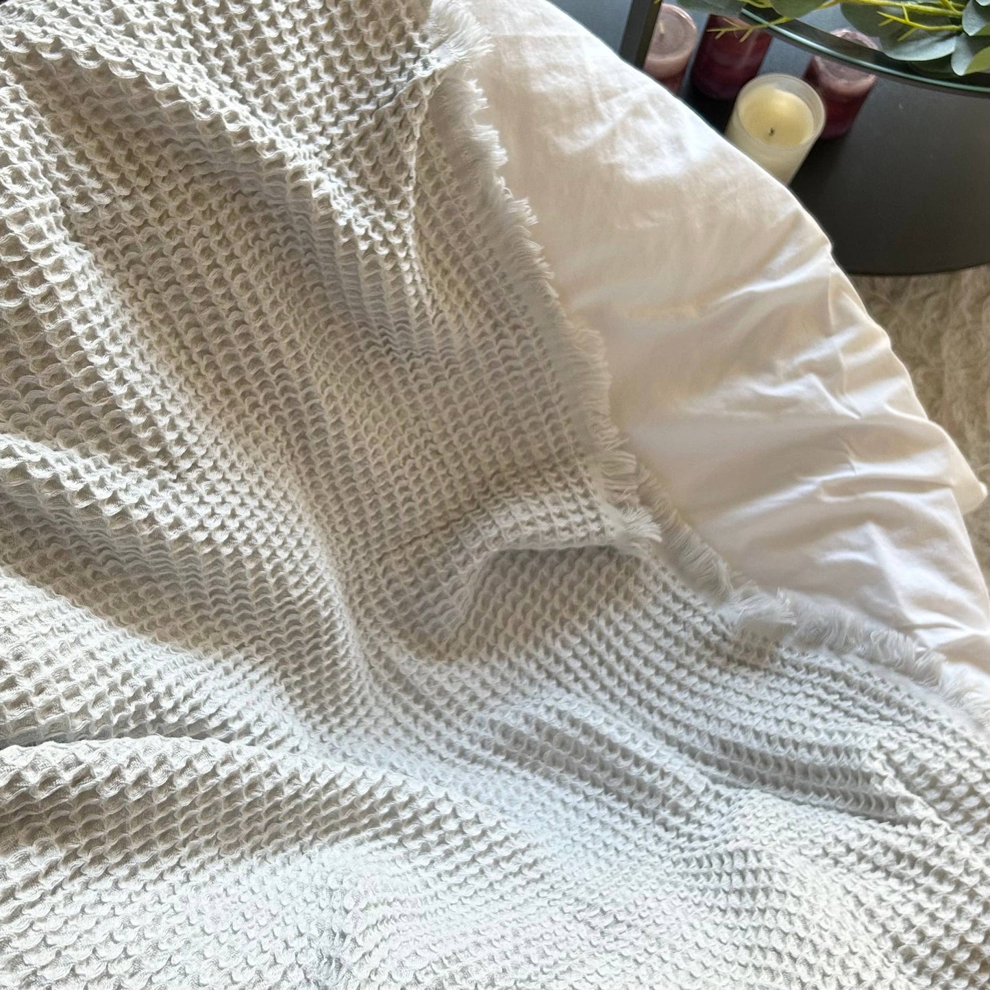 Turkish Cotton Blanket | Olive