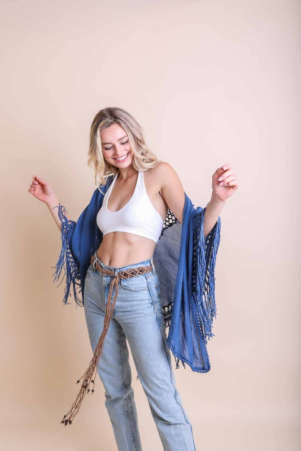 Kimono | Crochet | Blue