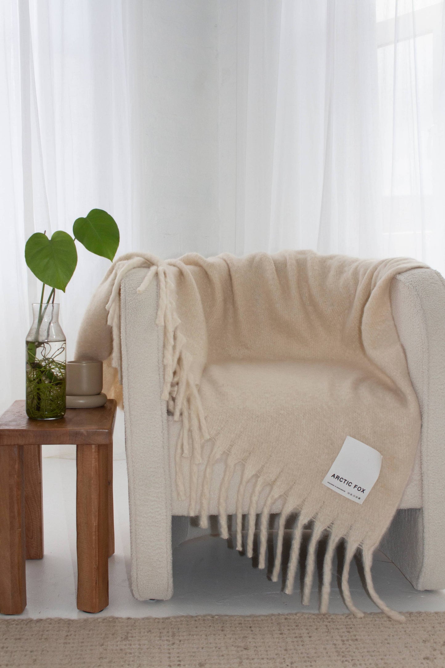 100% Recycled Throw | Pebble Beige