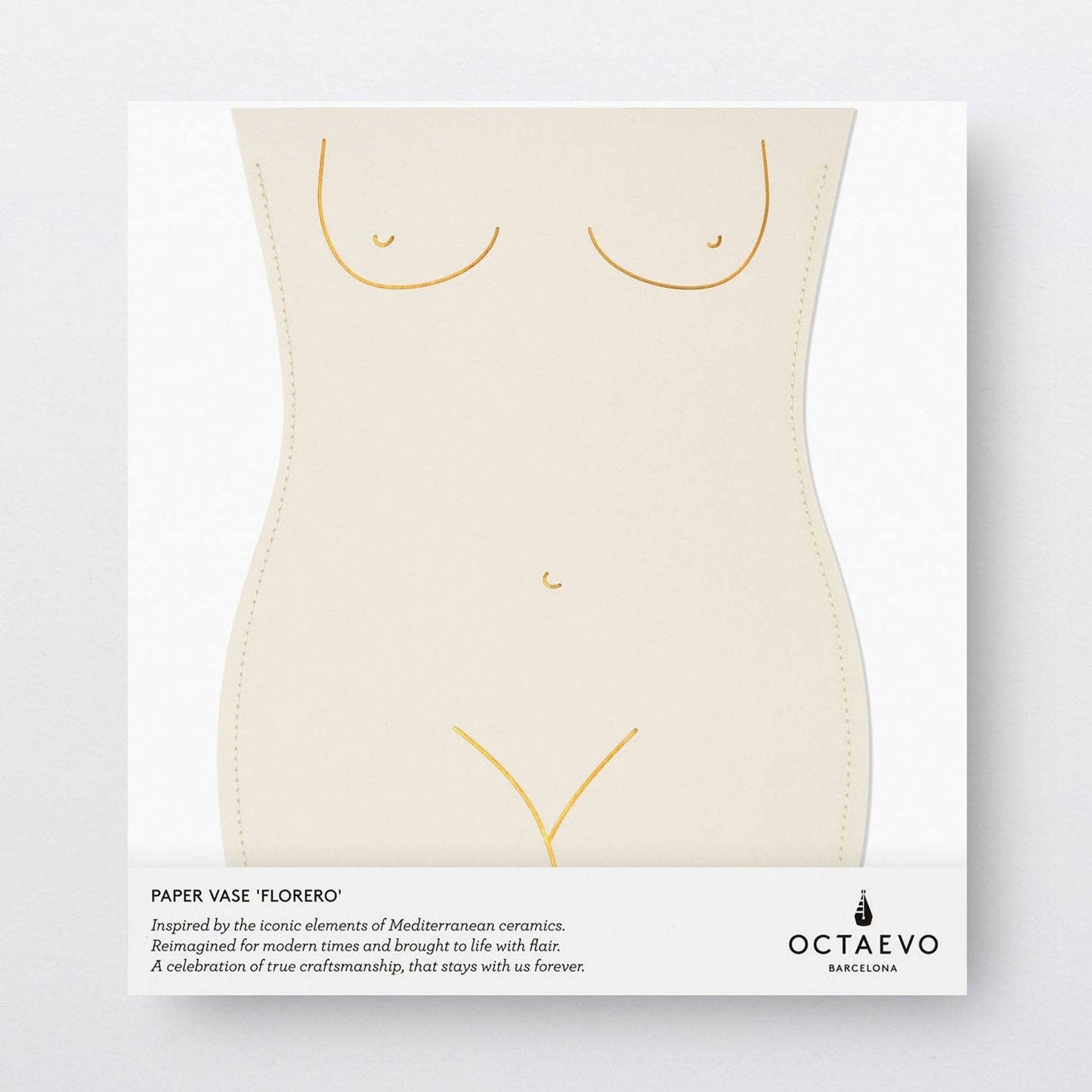 Venus Paper Vase, Flower Vase & Card Set | Ivory