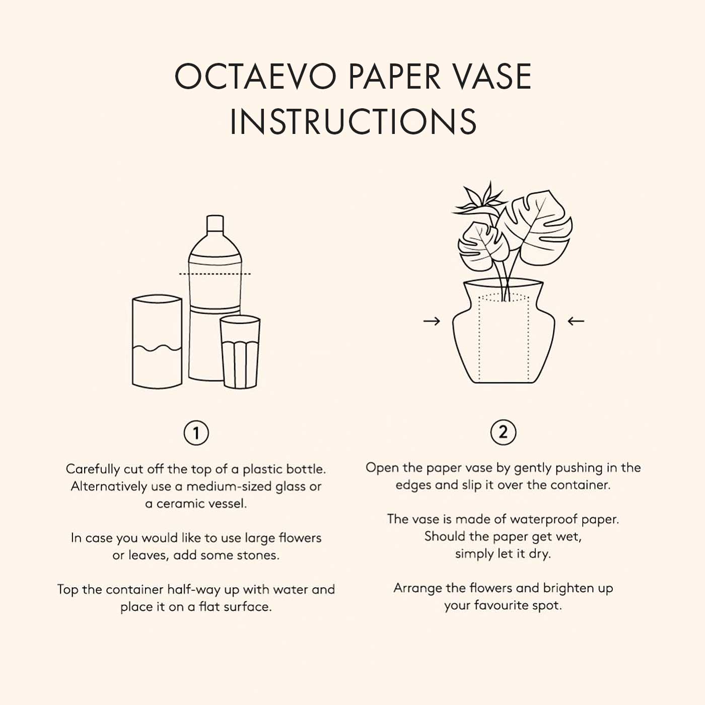 Picnic Paper Vase, Flower Vase & Card Set