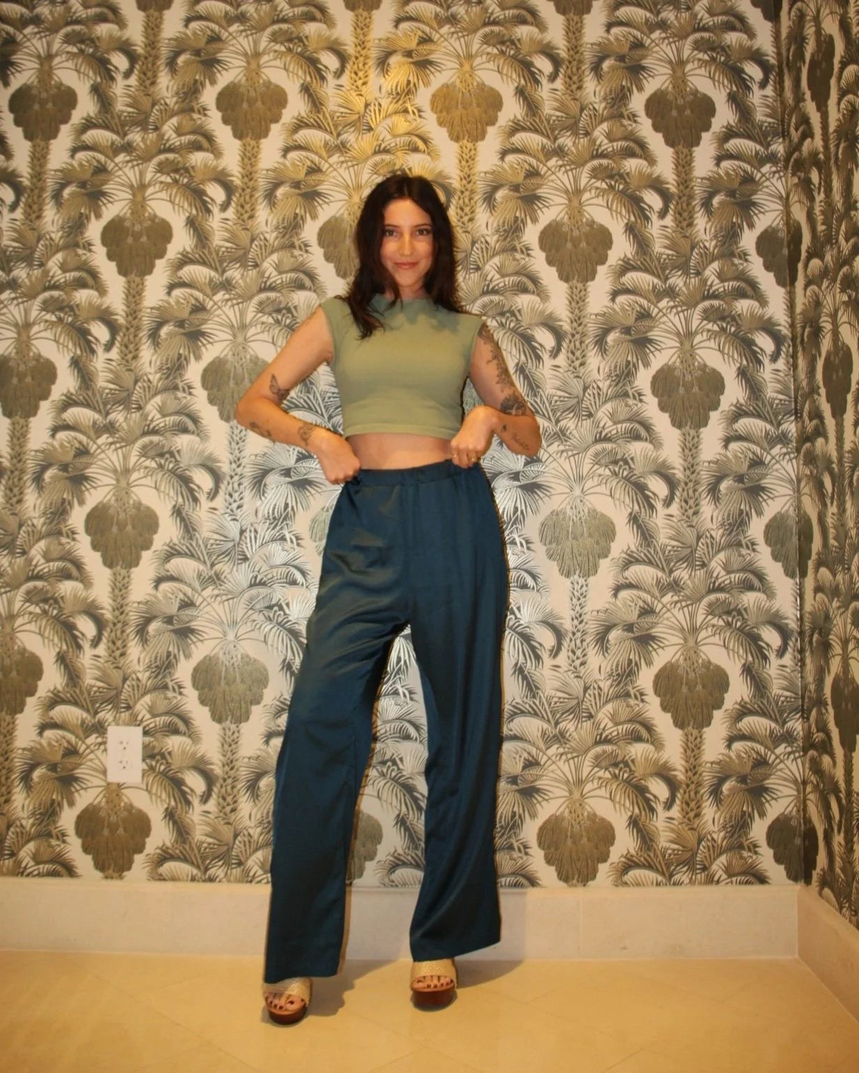 Satin Pant | Midnight Navy