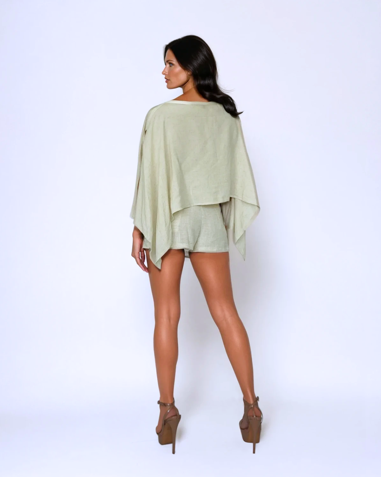 Cape Top | Black Linen