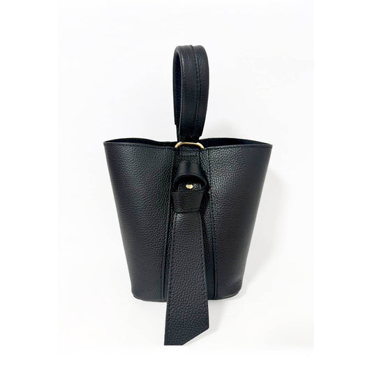 Italian Leather Convertible Handbag | Black