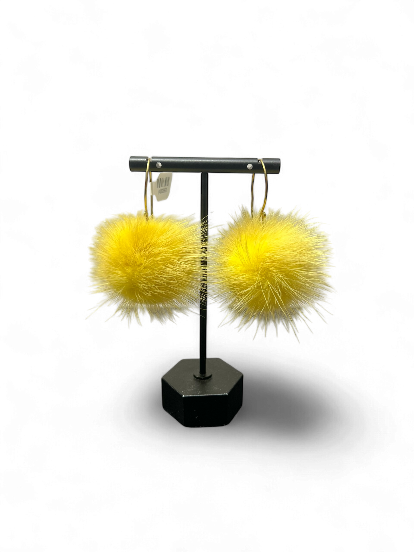 Handmade Mink Pom Earrings