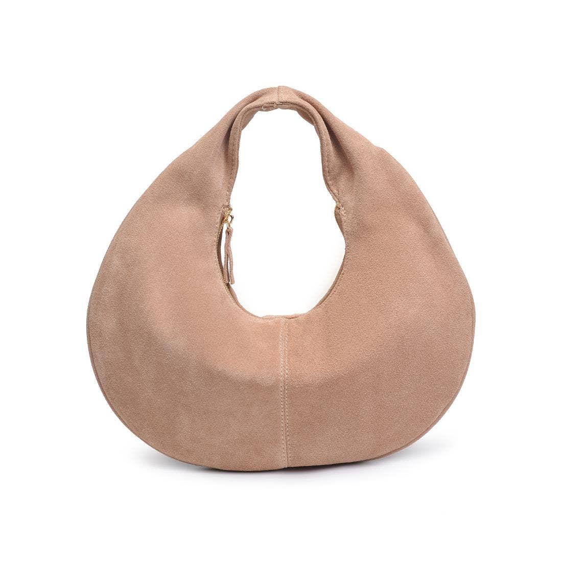 Genuine Suede Leather Hobo | Black