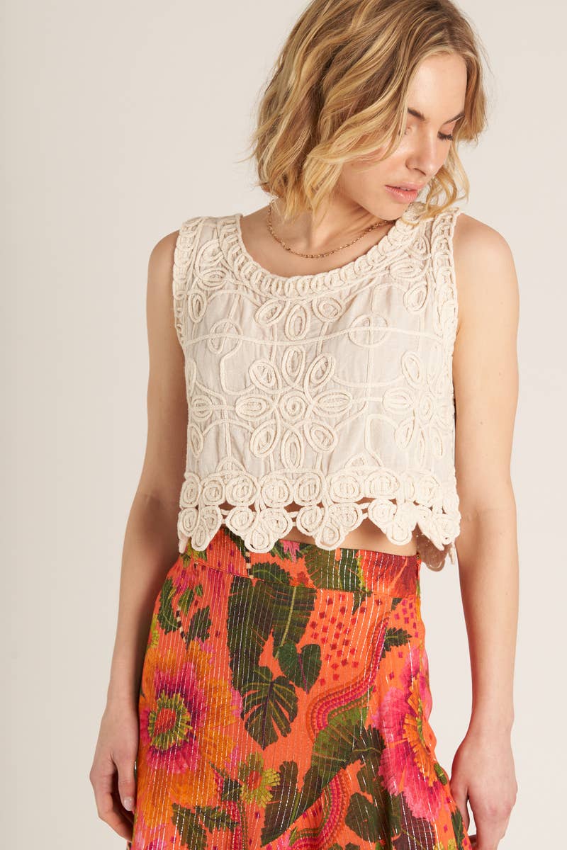 Top | Floral Crochet