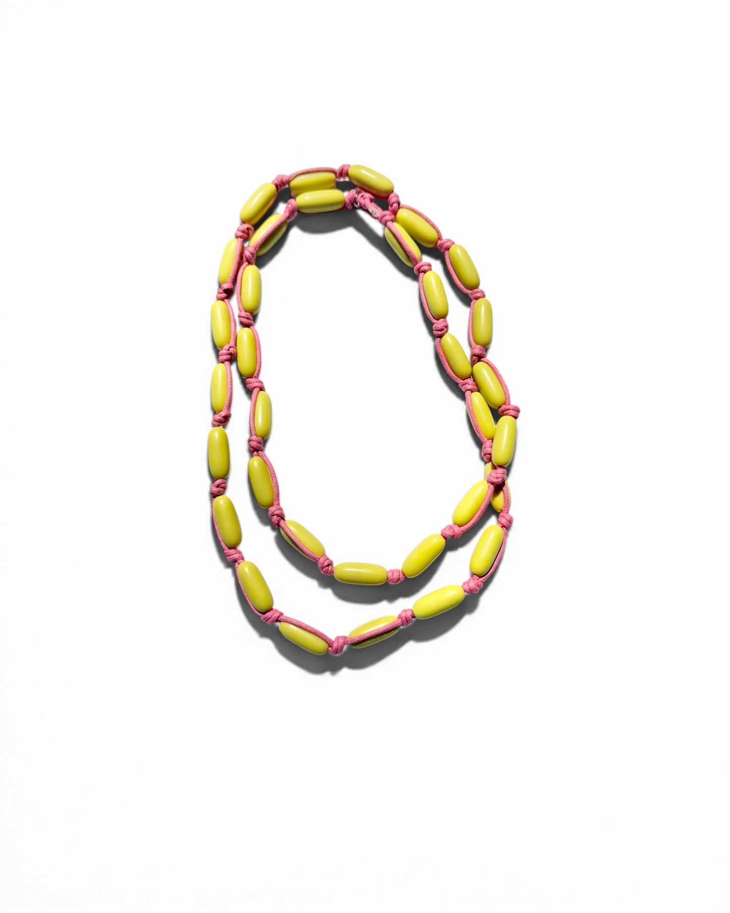 Color Pop Bead Necklace | Mini Lemon Drop
