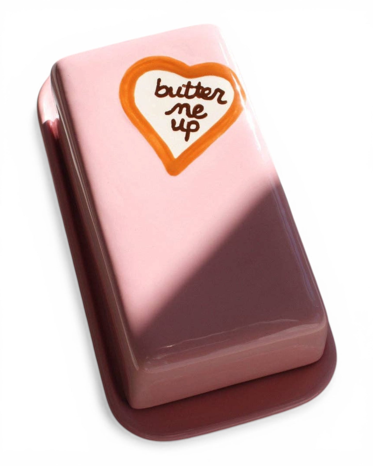 Hand Painted “Butter Me Up” Dish | European Butter Dish