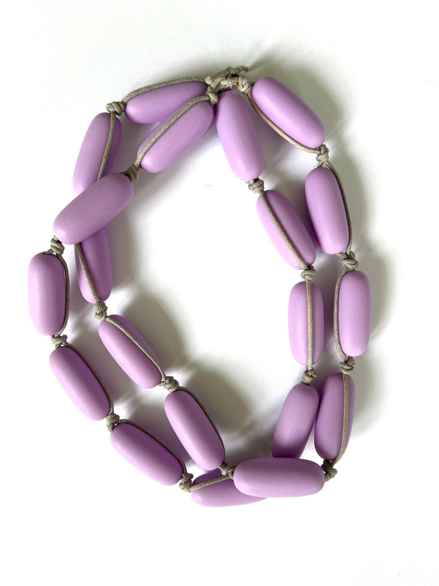 Color Pop Bead Necklace | Lavender French