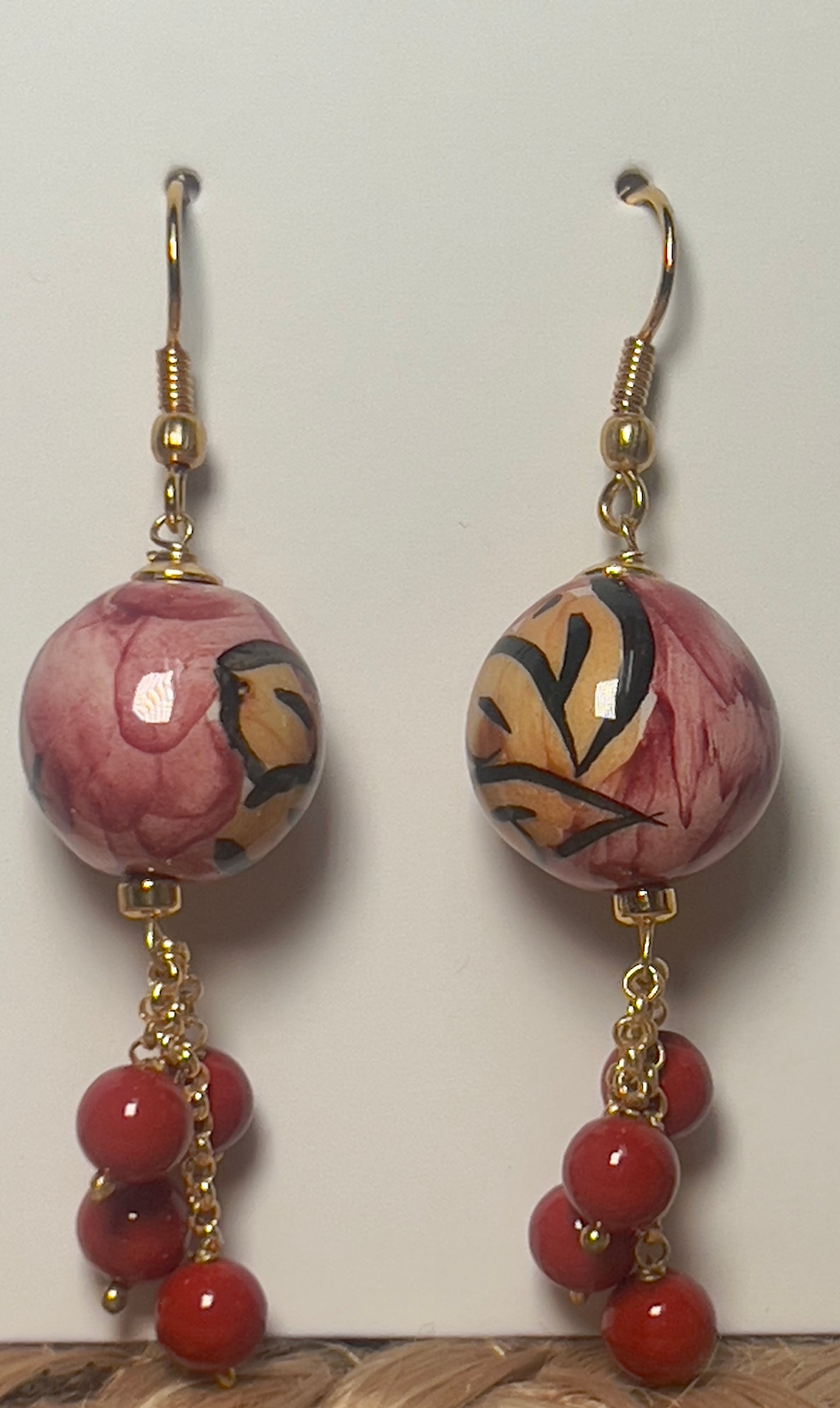 Ceramic + Beaded Earrings | Handmade in Sicily