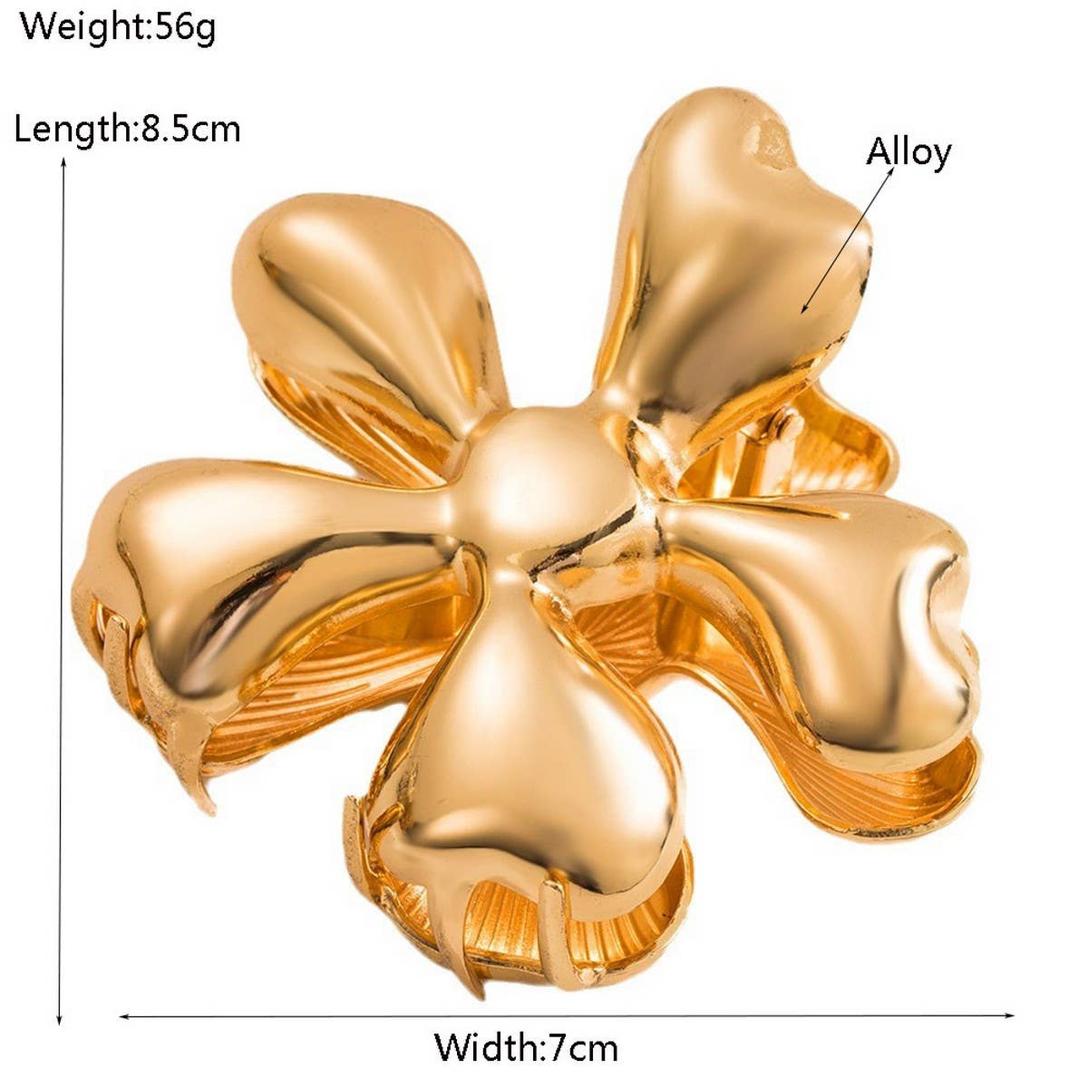 Flower Clip | Gold Metal