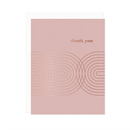 Arches Thank You Rose Gold Foil Greeting Card