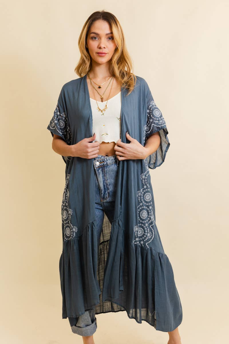 Kimono | Tribal Maxi | Blue