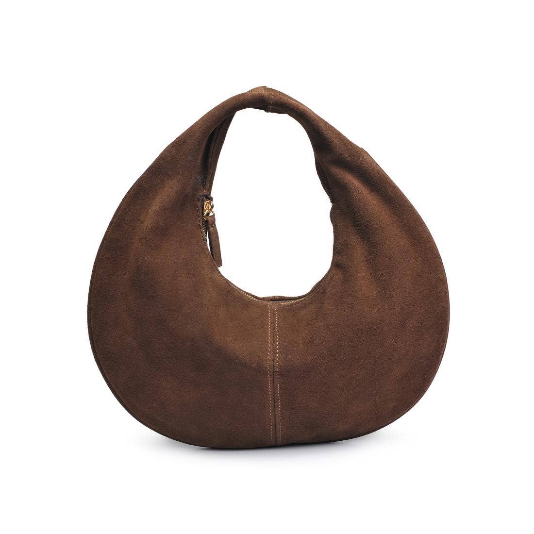 Genuine Suede Leather Hobo | Black