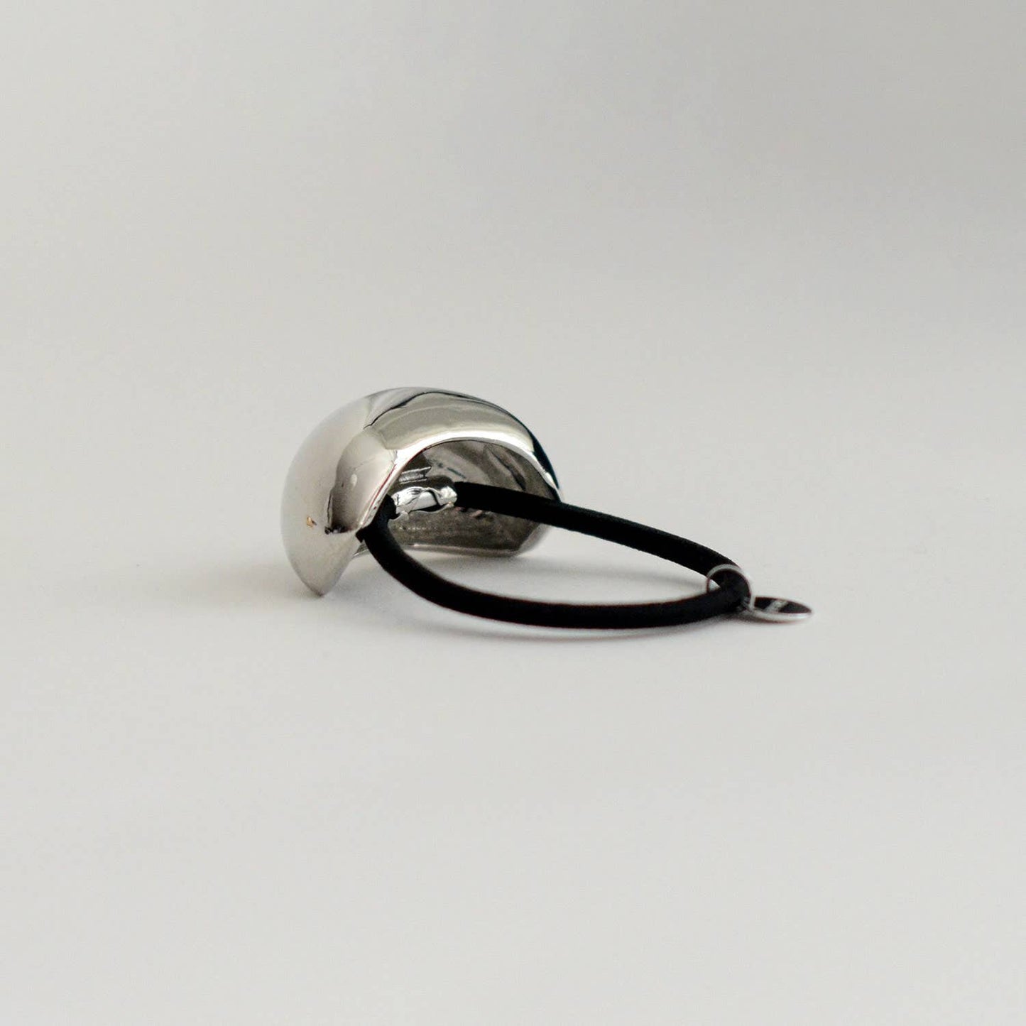 Bold Crescent Metal Cuff Hair Tie | Silver