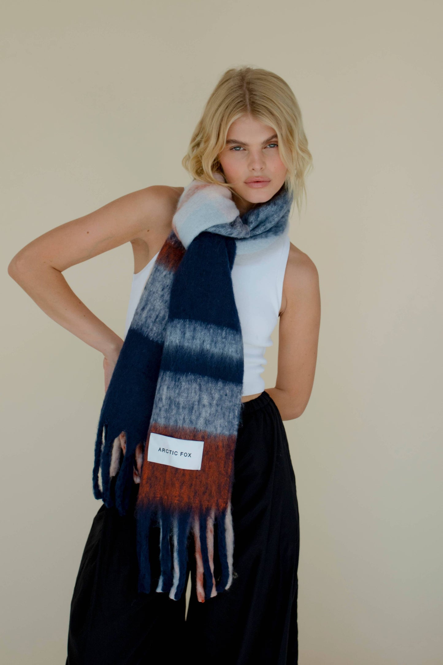 100% Recycled Scarf | Winter Lagoon