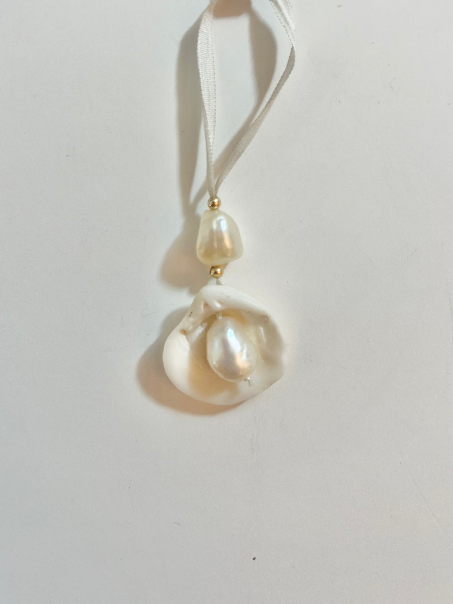 Handmade Ornament | Seashell + Pearl