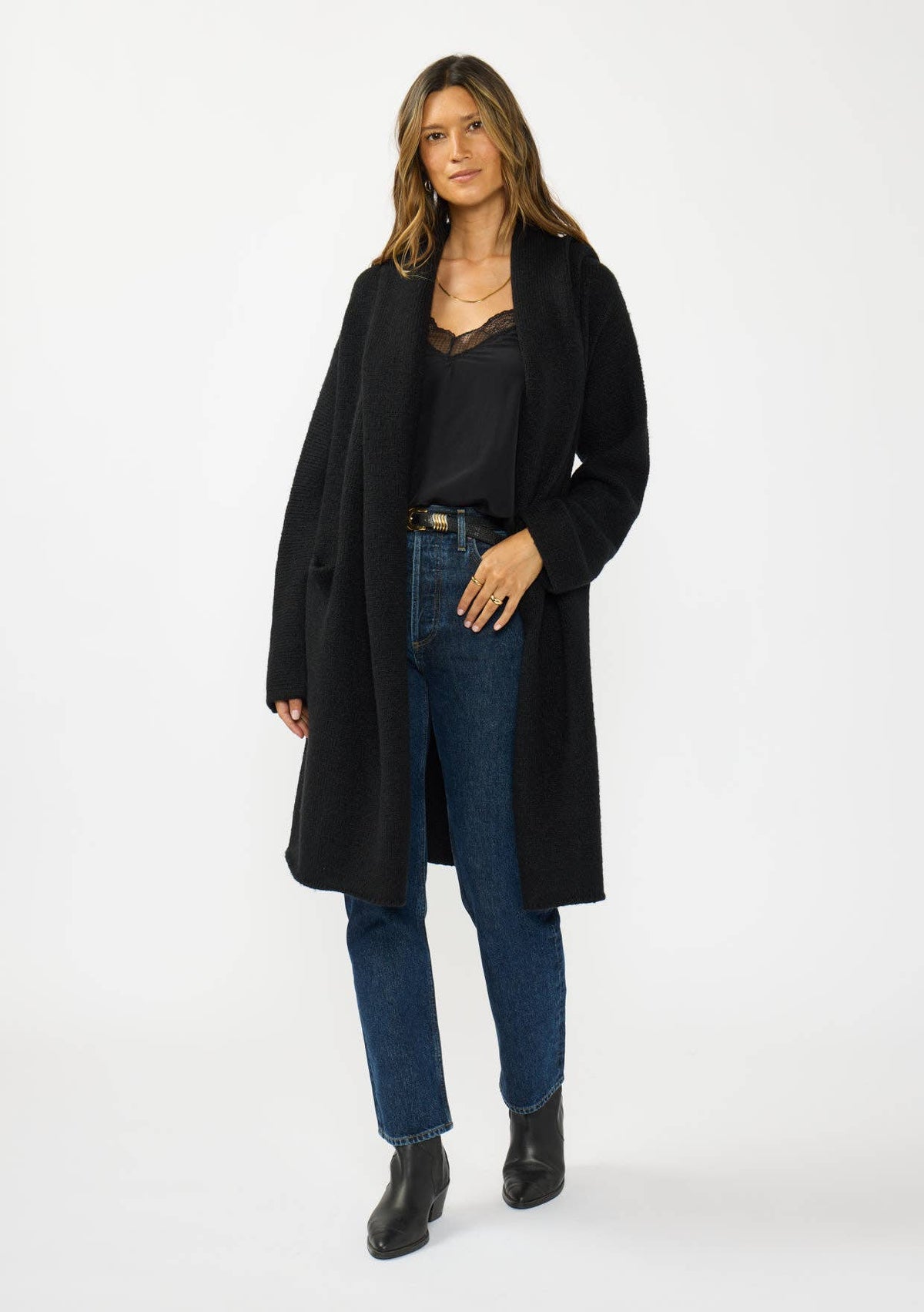 Hooded Cardigan with Pockets