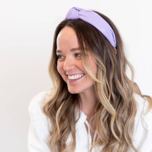 Lilac Leather Headband