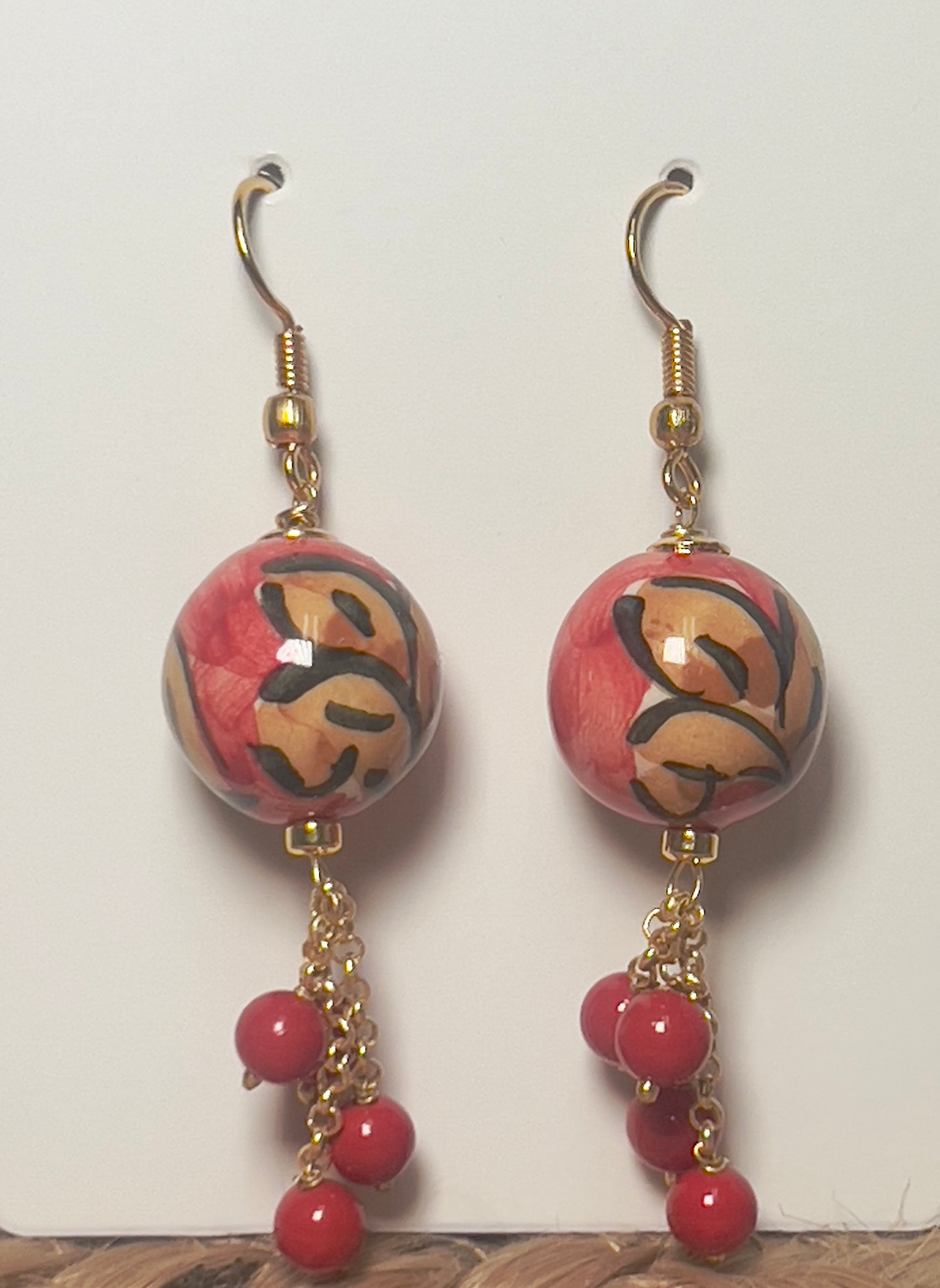 Ceramic + Beaded Earrings | Handmade in Sicily