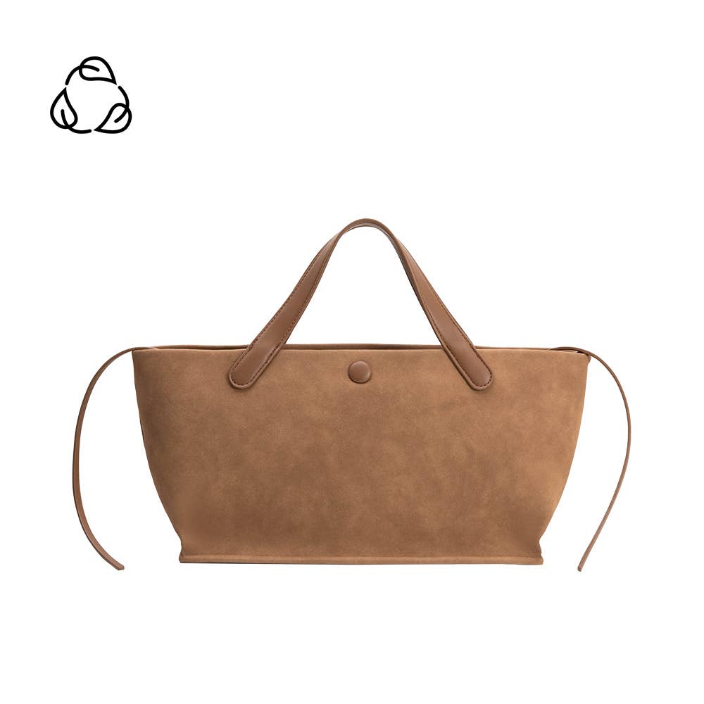 Recycled Vegan Suede Tote Bag | Camel