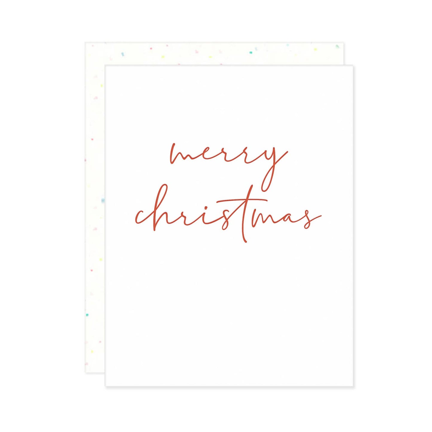 Merry Christmas Minimal Letterpress Card