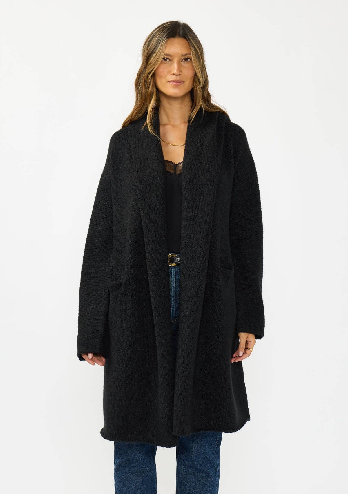 Hooded Cardigan with Pockets