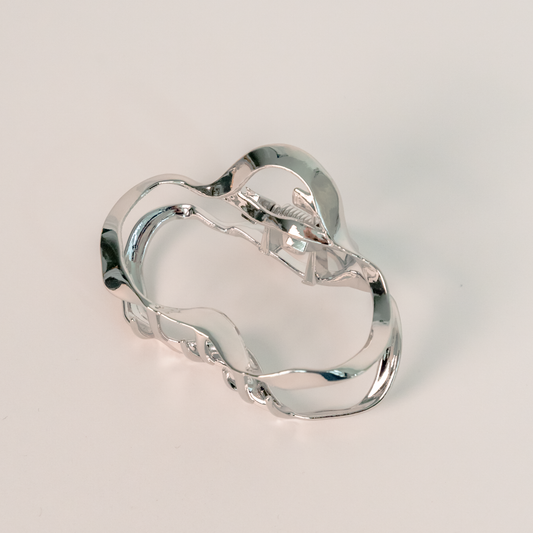 Wave Hair Claw Clip | Silver