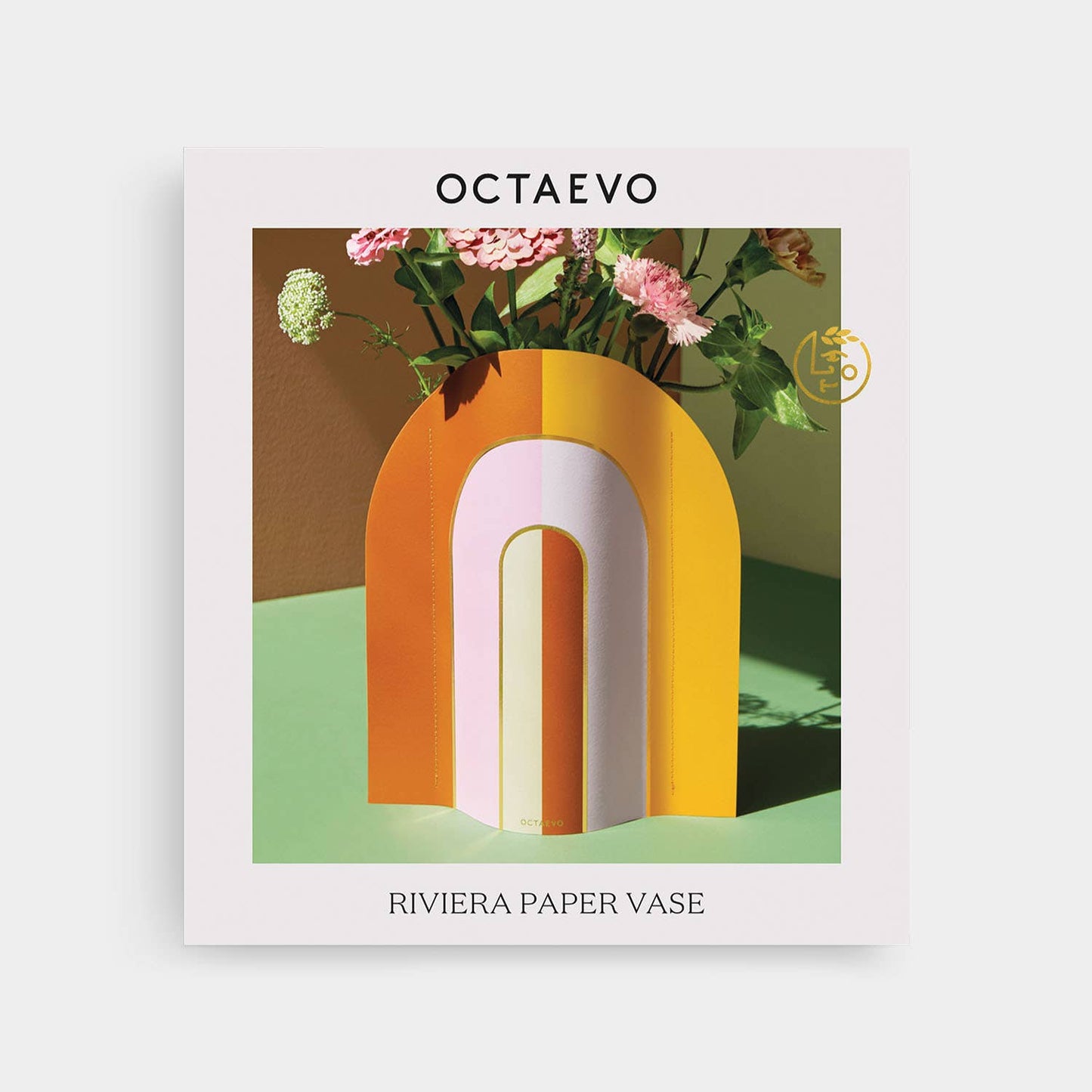 Paper Vase Riviera Arch, Flower Vase & Card Set