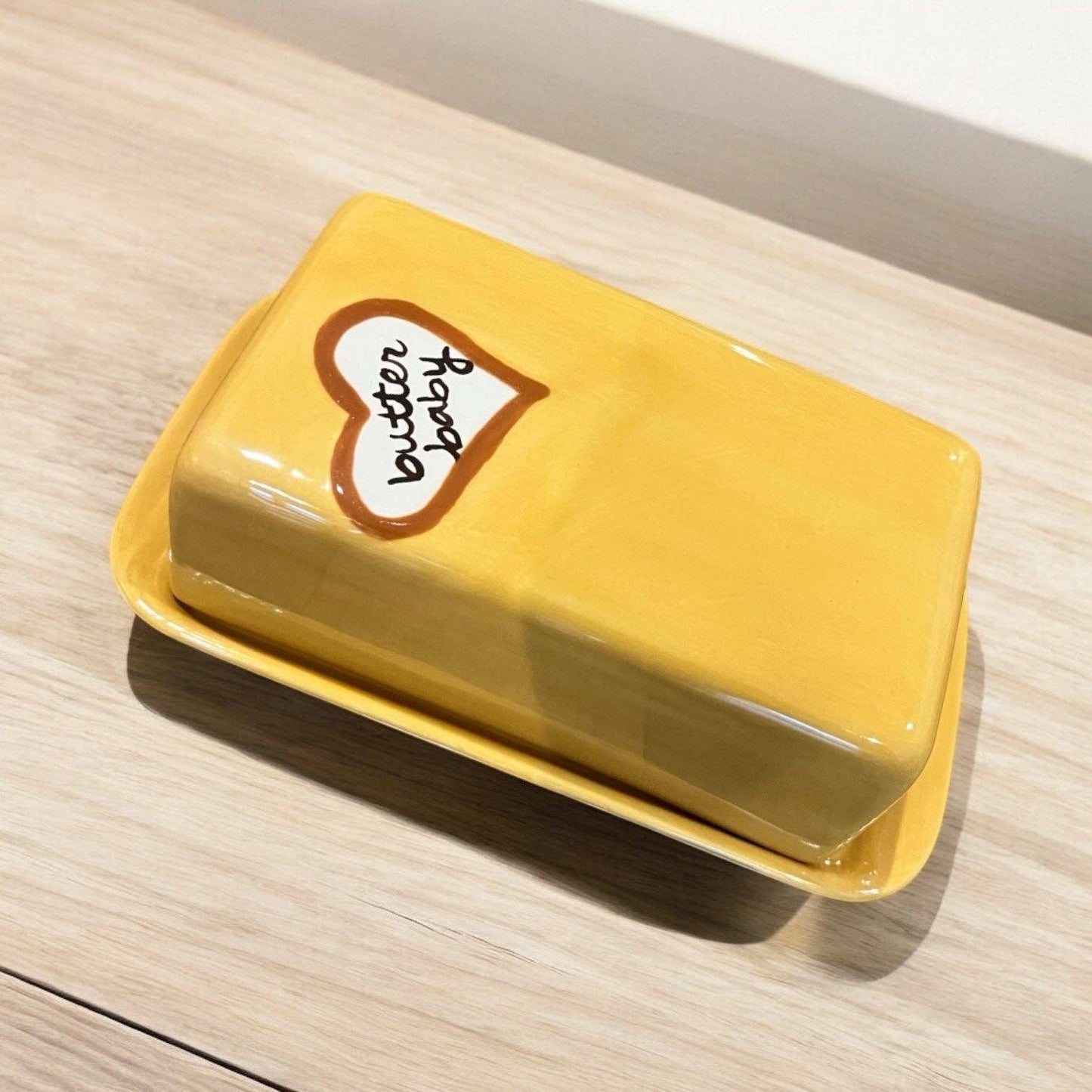 Hand Painted “Butter Baby” Dish | European Butter Dish