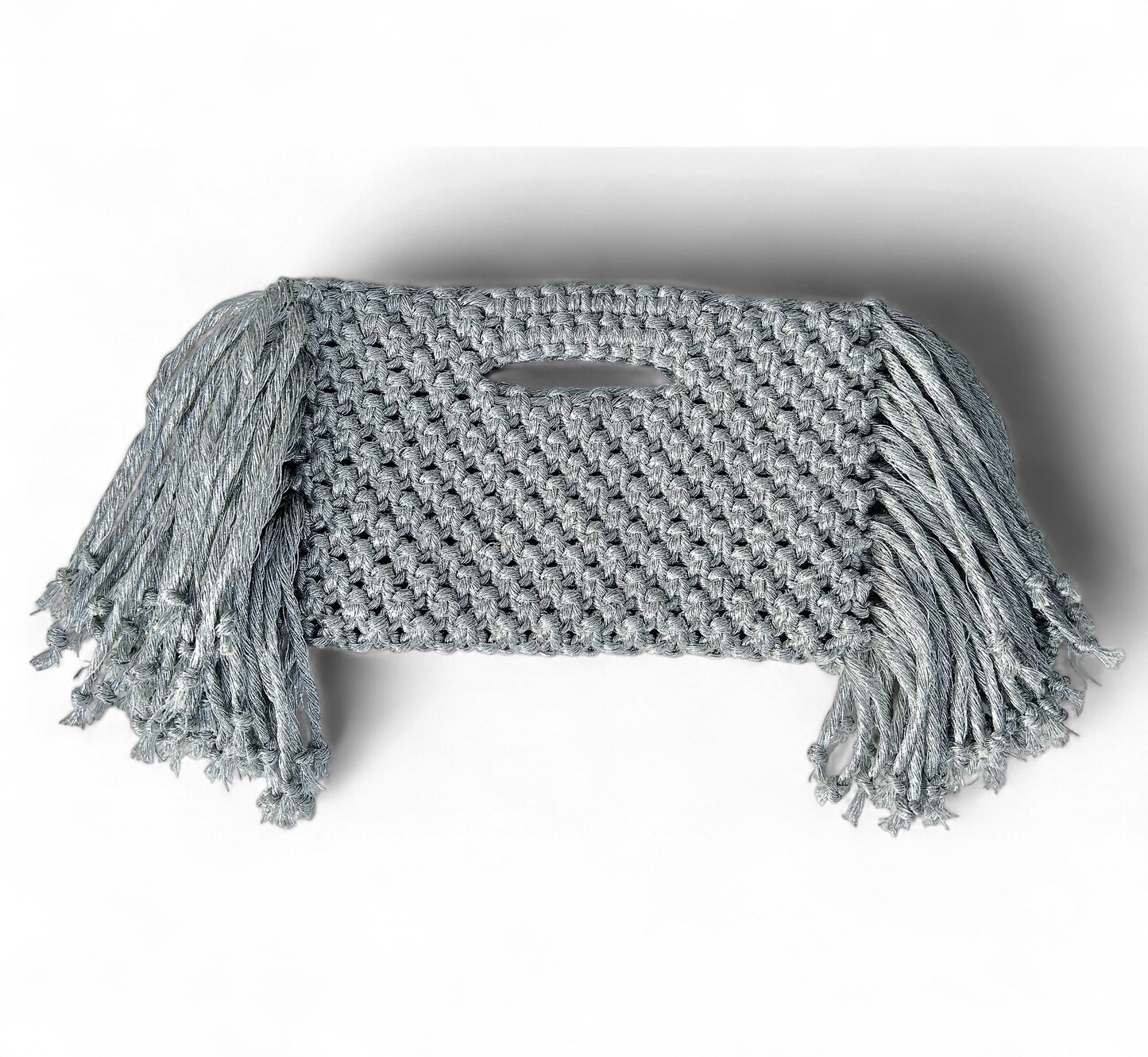 Clutch | Silver Macrame