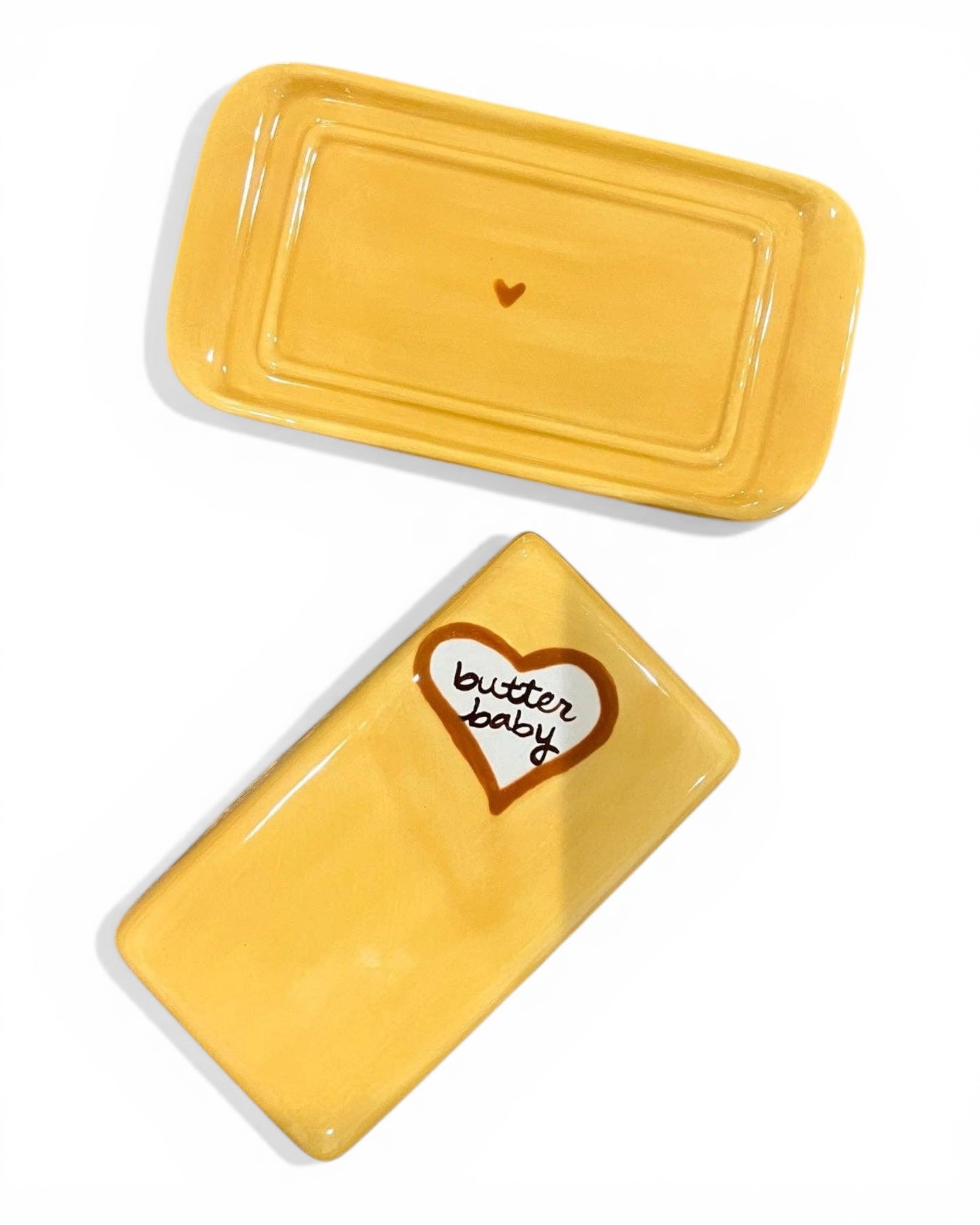 Hand Painted “Butter Baby” Dish | European Butter Dish