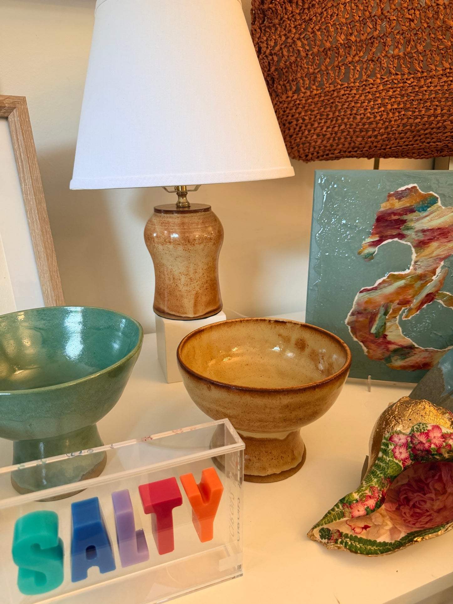 Handmade Ceramic Table Lamp | Shino