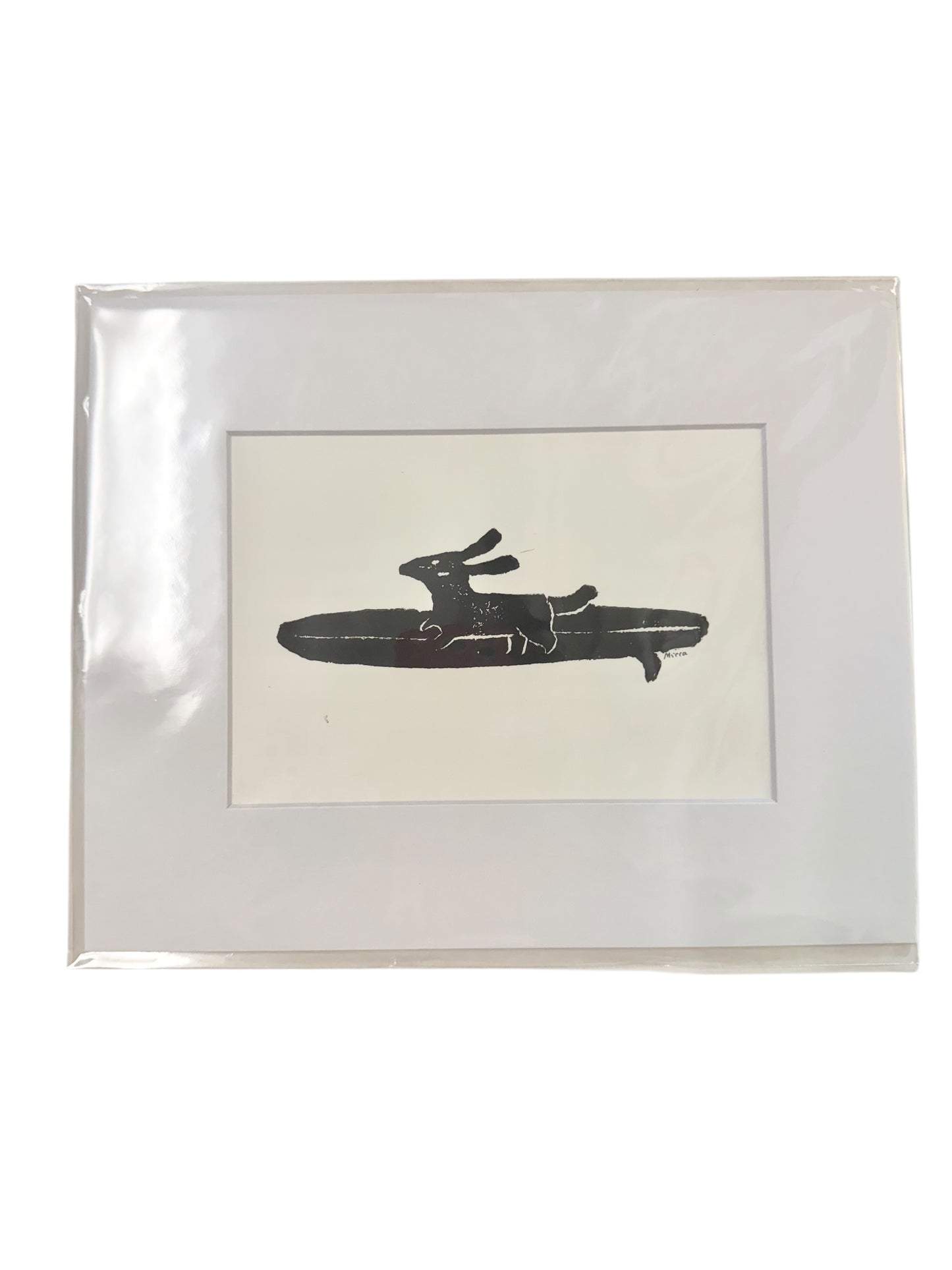 Matted Art Print | Dogs on Boards