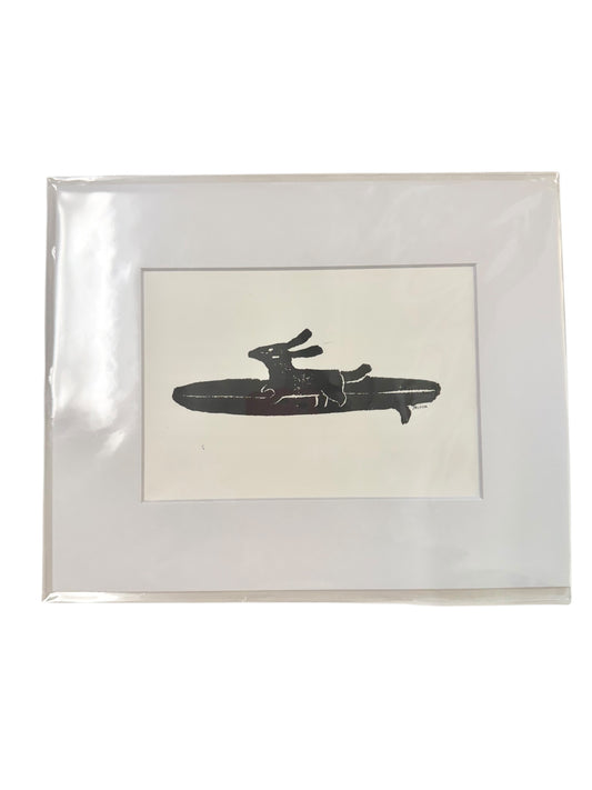 Matted Art Print | Dogs on Boards