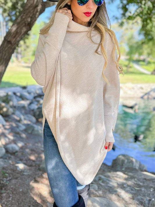 Knitted Poncho | Ivory