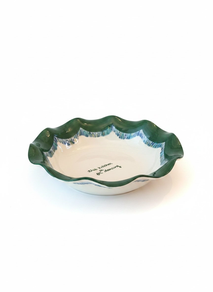 Hand Painted Scalloped Pasta Bowl | This Kitchen Is for Dancing